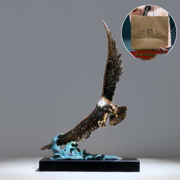 Copper Gold Years Eagle Brass Ornaments - Image 4
