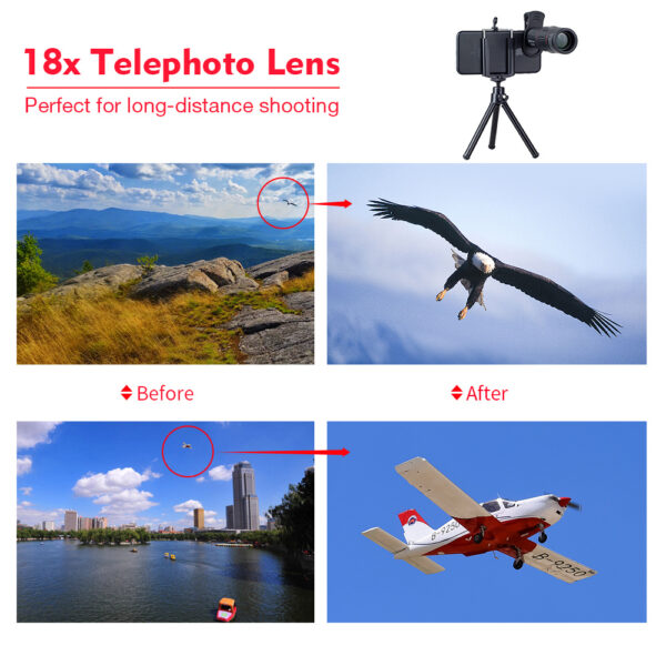 External 18 times mobile phone telephoto lens telescope intelligent focusing high-definition telephoto artifact - Image 5