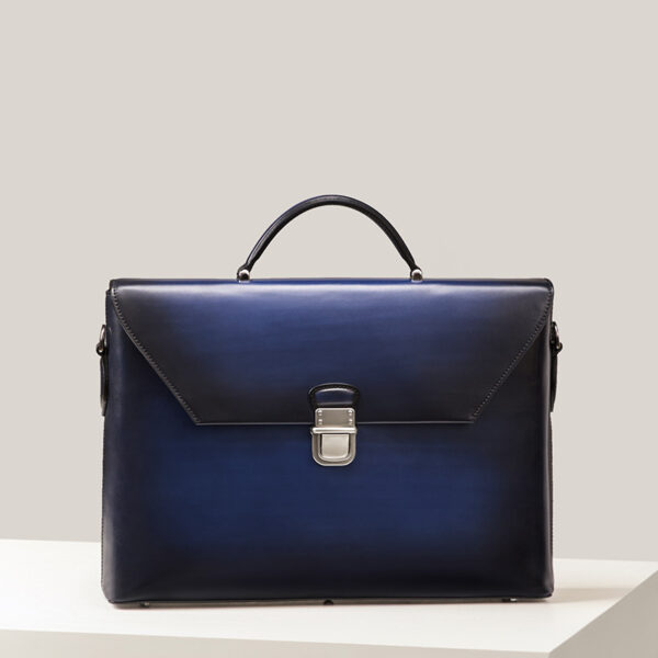 Handmade Vintage Crossbody Flap Business Bag - Image 21