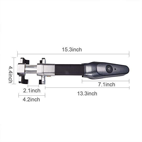 Car Steering Wheel Lock with Keys - Image 2