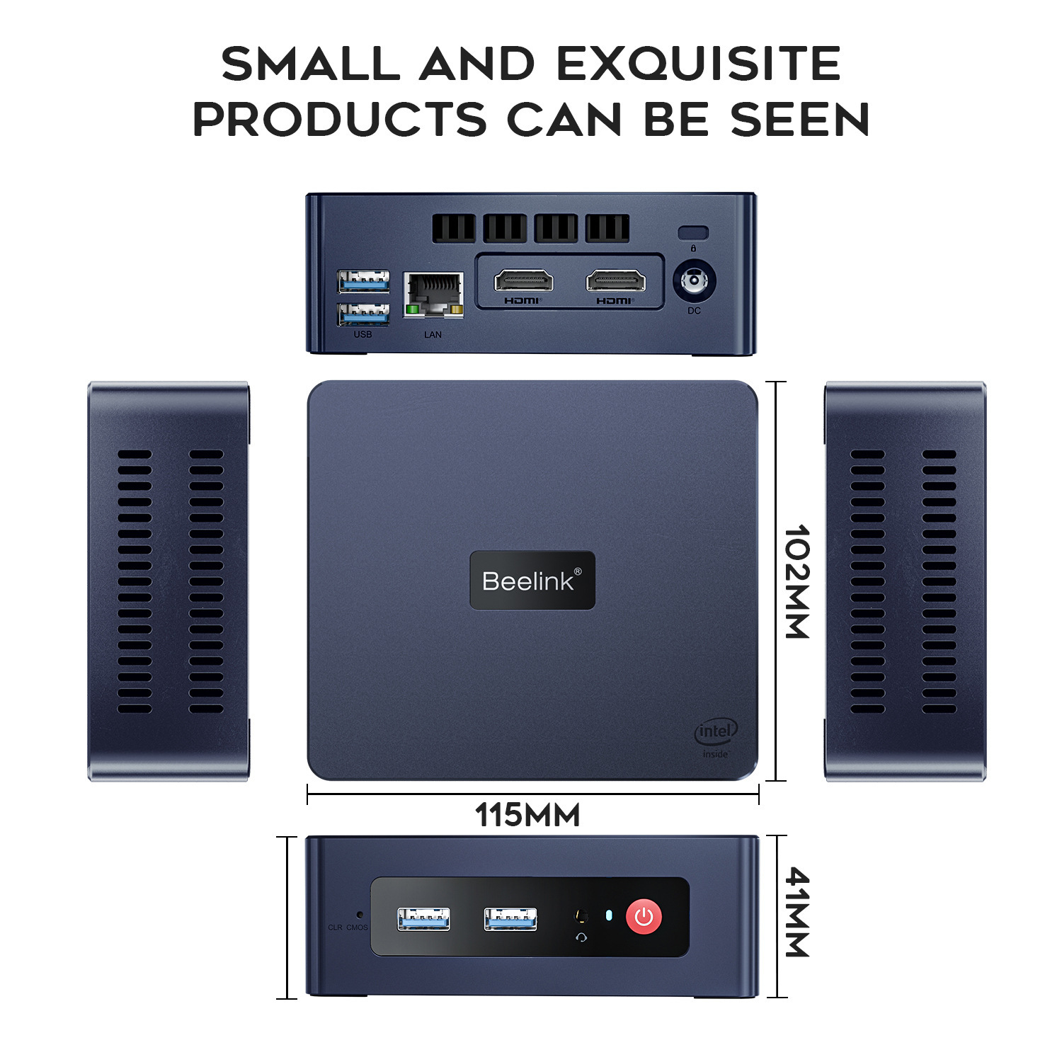 Beelink MINI S N5095 MINI-host 4K Office Game Theater Portable MiniPC Desktop Computer - Image 4
