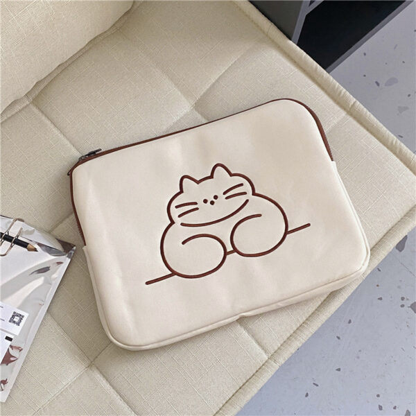 Embroidered Animal Cute Tablet Protective Sleeve Computer Tank Bag - Image 6