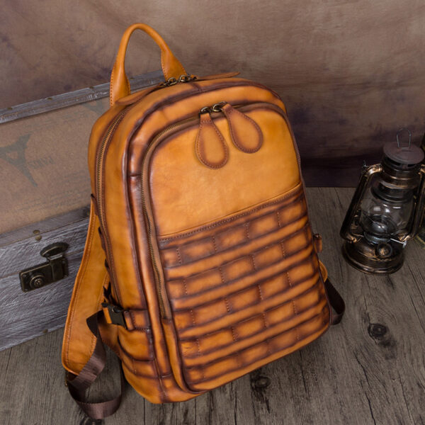 Men's backpack men's backpack men's leather - Image 7