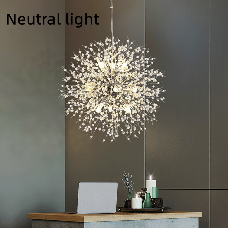 Dandelion Crystal Chandelier Restaurant Bedroom Clothing Shop Lighting - Image 14