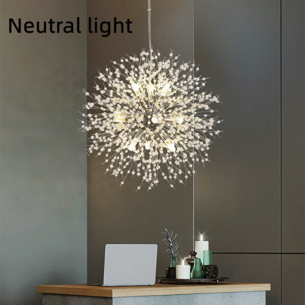 Dandelion Crystal Chandelier Restaurant Bedroom Clothing Shop Lighting - Image 17