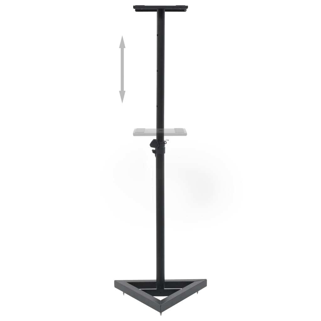 Studio Monitor Speaker Stands, 2-Pack, Black Steel - Image 7