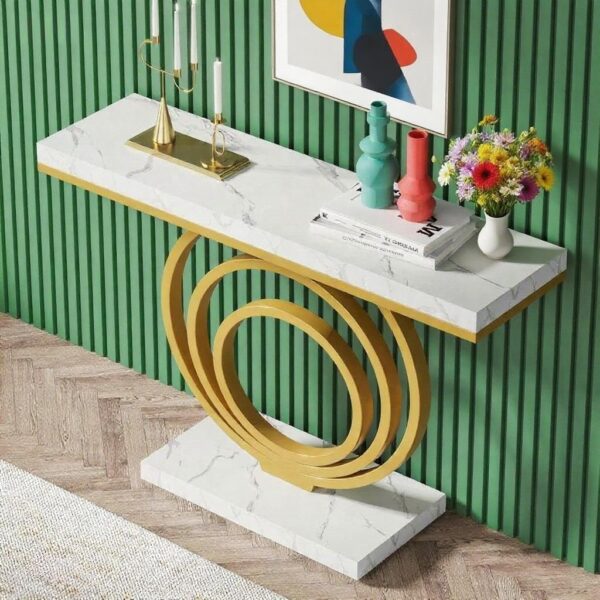 Console Table Gold Entryway Table - Image 3
