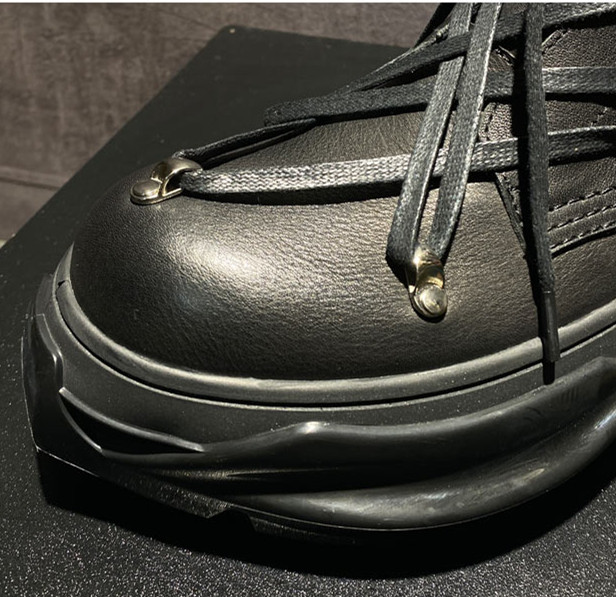 Men's Top Layer Cowhide Platform High-top Ankle Boots