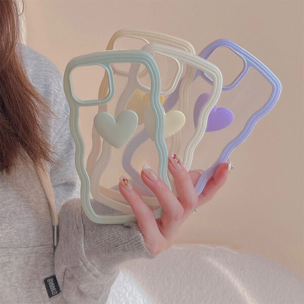 Love Wave Border Phone Case Transparent 3D - Image 2