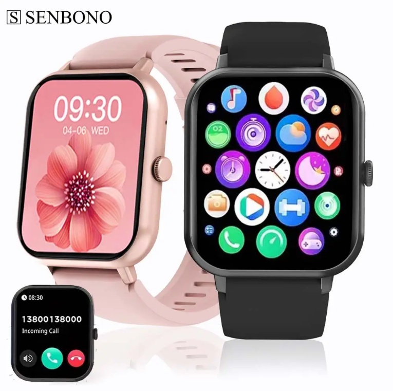 ZL54CJ Square Smartwatch Women BT Call Heart Rate Sport Mode Fitness Tracker Waterproof Smart Watch Men For IOS Android - Image 1