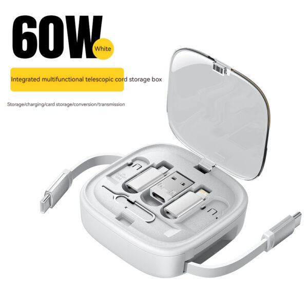 Data Cable Flexible Wire Storage 60W Fast Charging Multi-function Mobile Phone Charging Interface Box - Image 12