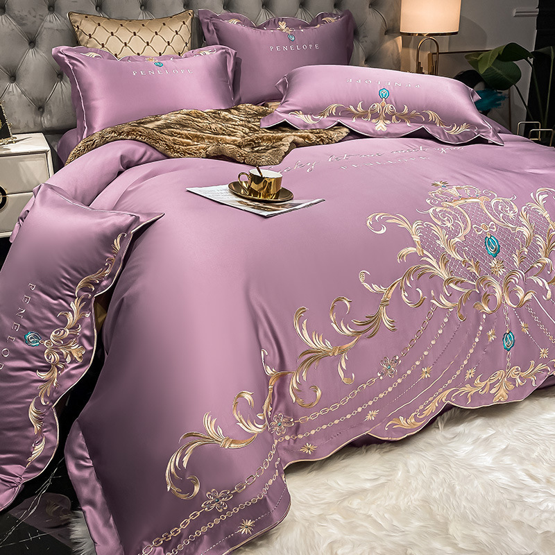 Ice Silk Quilt Sets Bed Sheets Bedding Four-piece Set - Image 19