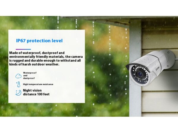 ZOSI Zhou Shi 5 Million HD POE Network Video Recorder Security Remote Outdoor Monitor Suit - Image 11