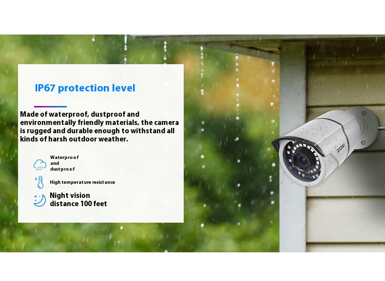 ZOSI Zhou Shi 5 Million HD POE Network Video Recorder Security Remote Outdoor Monitor Suit - Image 11