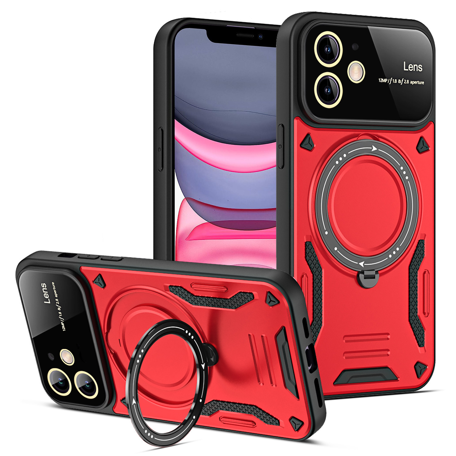 U-shield Large Window Magnetic Bracket Phone Case Advanced Sense Protective Cover - Image 37