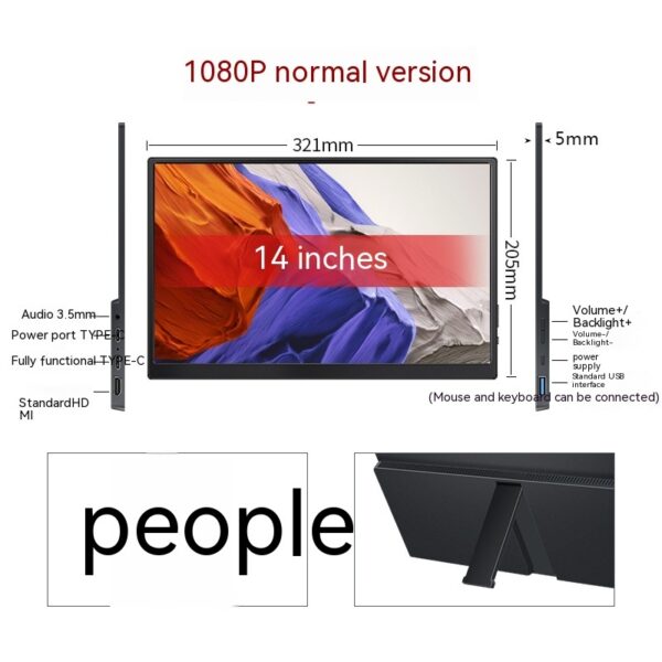 Touch Portable Monitor Mobile Phone Computer Game External Expansion Screen - Image 12