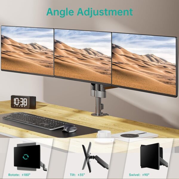 Suitable For 27-inch Screen Three-arm Gas Spring With Advanced Computer Monitor Holder Arm - Image 6