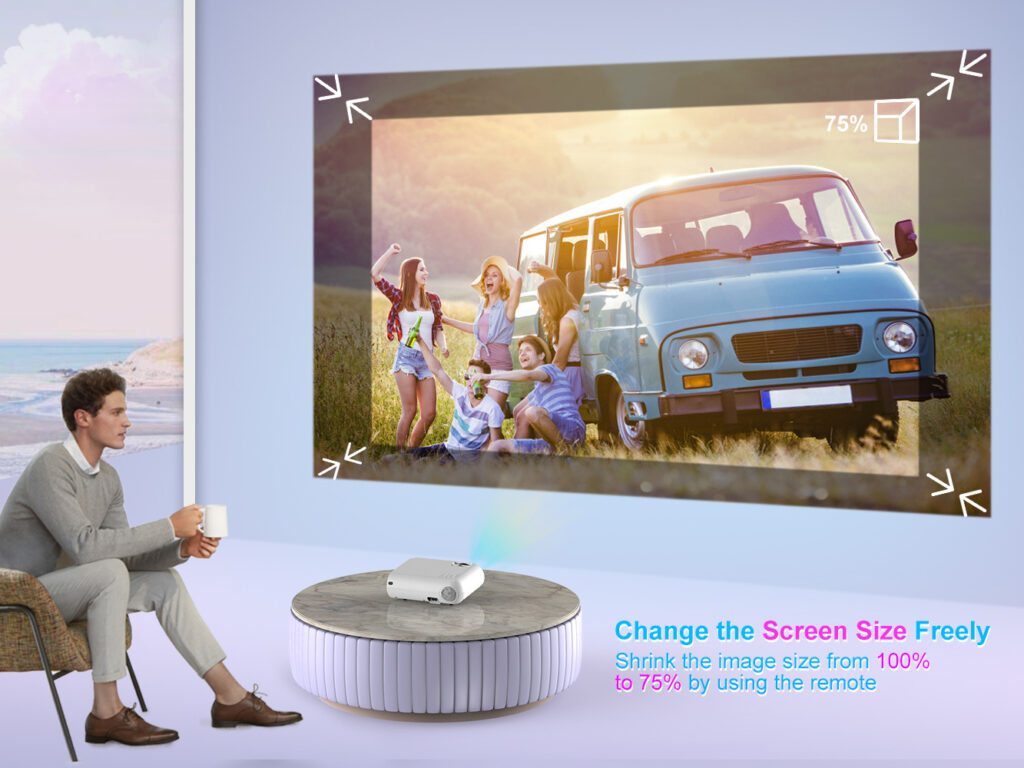 720p Portable Smart Projector P62 Supports Home Office HD Projector
