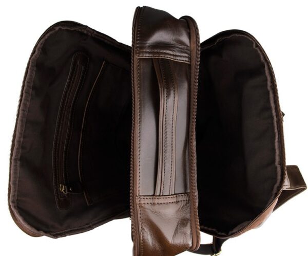 Top layer leather computer backpack - Image 7