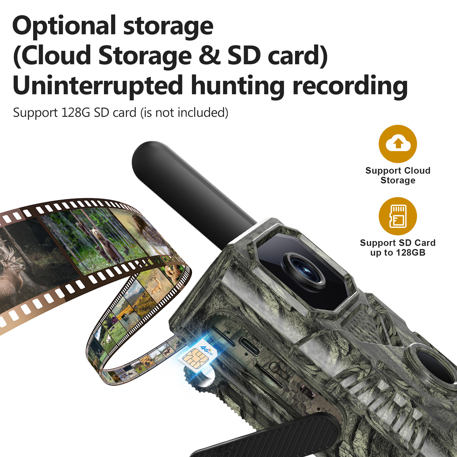 4G GPS Hunting Outdoor Trail Camera Wide Angle 4MP Camouflage Wildlife Deer Monitoring Solar Hunt Camera - Image 7