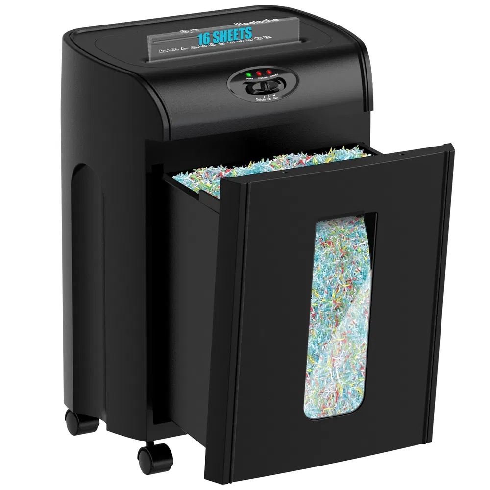 Woolsche Paper Shredder, 16-Sheet Cross Cut With 4.76-Gallon Pull Out Basket, P-4 Security Level, 3-Mode Design Shred Paper And CD/Credit Card, Durable&Fast With Jam Proof System Shredder For Office - Image 6