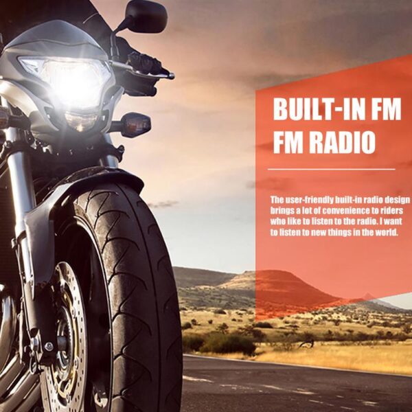 Motorcycle Bluetooth Music Player MP3 Motorcycle Stereo Speaker FM Radio Adjustable LED Screen - Image 11