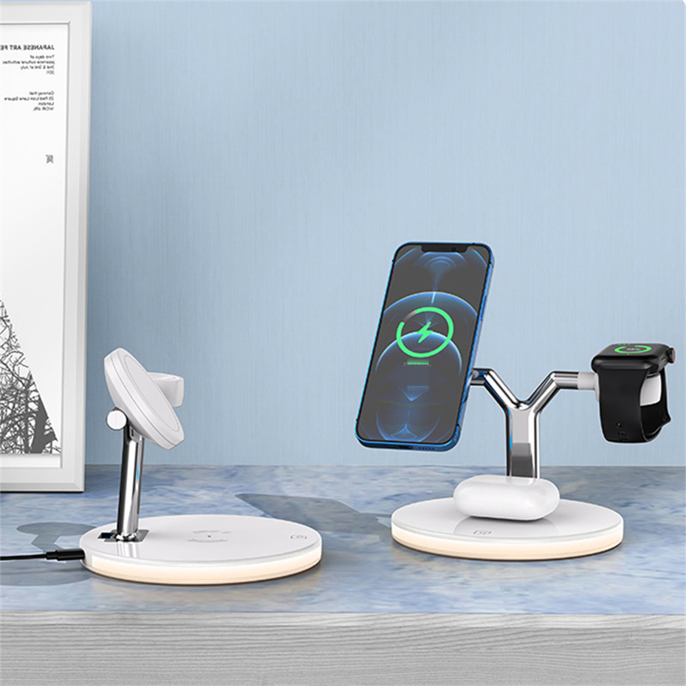 3 In 1 Magnetic Wireless Charger Stand Watch 15W Fast Charging Dock Station For Earbuds Pro - Image 13