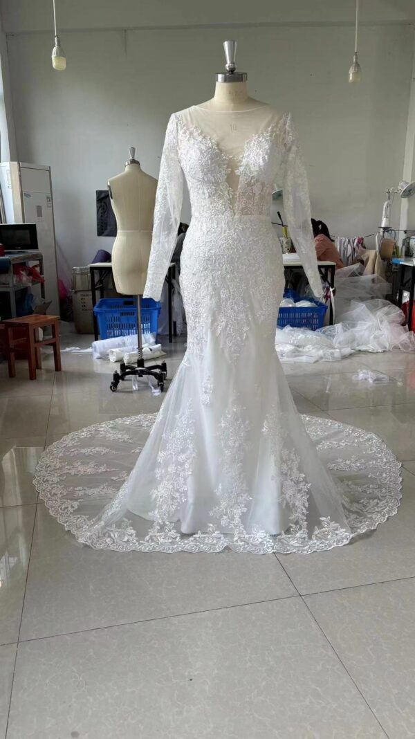 Deep V Fishtail Wedding Dress Sexy Temperament Fashionable Stylish Flattering - Image 18