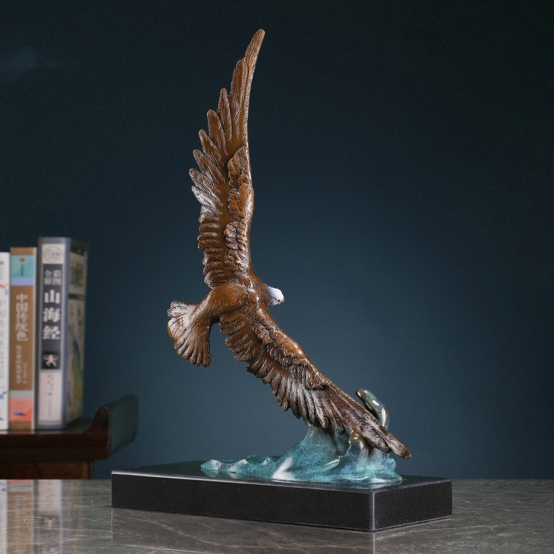 Copper Gold Years Eagle Brass Ornaments - Image 6