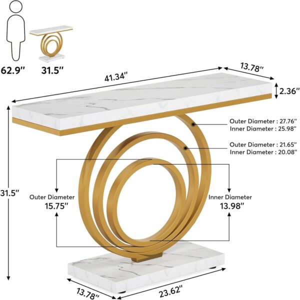 Console Table Gold Entryway Table - Image 4