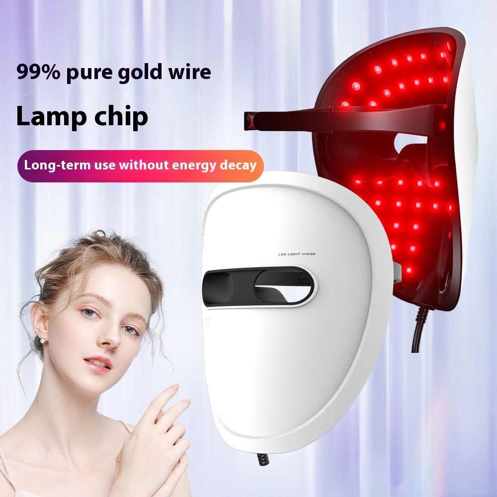 Rechargeable Mask Face LED Color Light Domestic Beauty Apparatus - Image 1