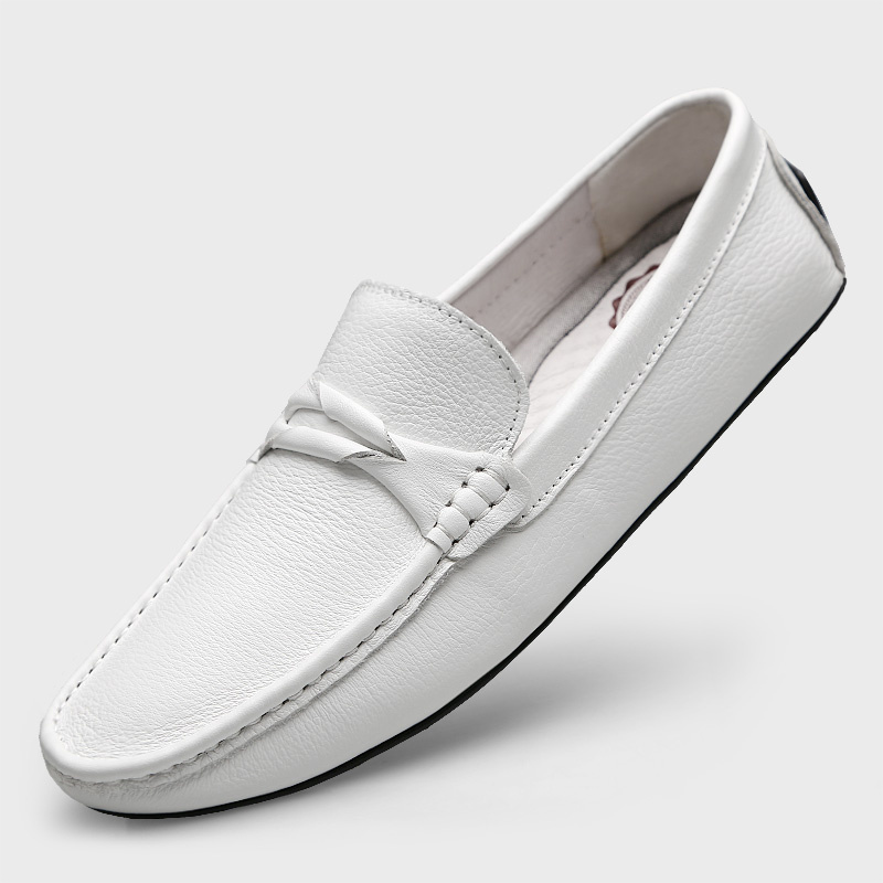 Genuine Leather Slip-on Lofter Peas Casual Shoes Men - Image 31