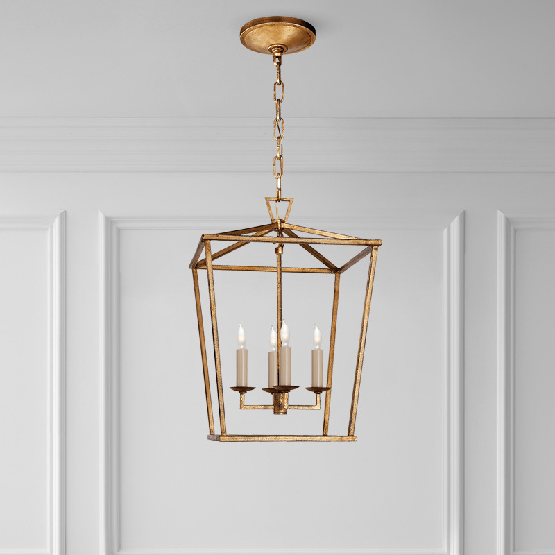 Retro Creativity Of All-copper Gold Foil Restaurant Lamp - Image 2