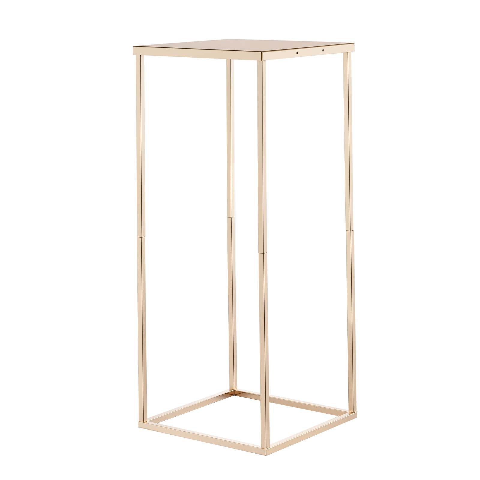 Wedding Flower Stand, 10PCS 23.62-inch Column Flower Stand, Floral Stands With Metal Laminate, Gold Rectangular Floral Display Rack For Wedding, Party, Birthday, Home,  Gold Centerpiece Stands - Image 7