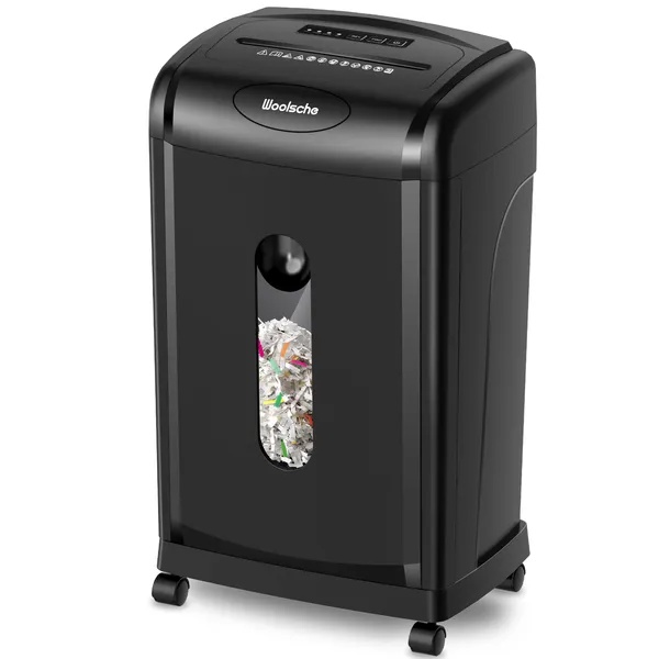 Woolsche Paper Shredder, 18-Sheet Cross Cut With 7.93Gallon Pull Out Bin, P-4 Security Level, Shred Paper And Credit Card And CD, Durable&Fast With Auto Jam Proof System Shredder For Office - Image 2