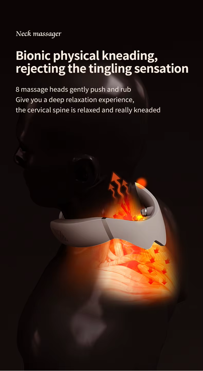 Wholesale Customized Wireless Personal Portable Neck Wearable Massagers Cold And Warm Hanging Neck Massager - Image 16