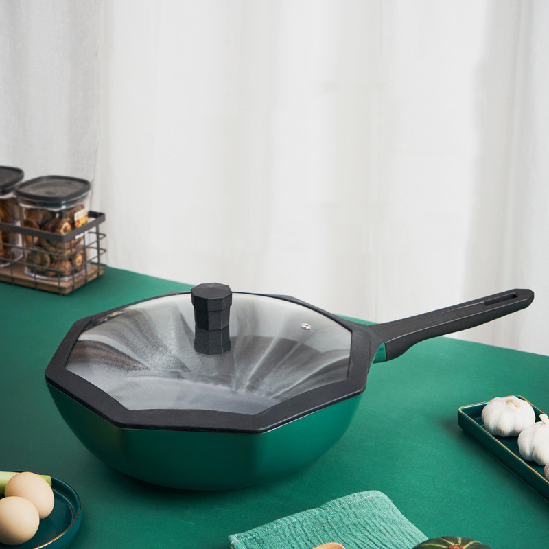 Star anise wok non-stick pan household pan wok gas stove - Image 4