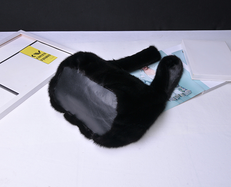 Whole Skin Mink Fur Wrap Soft Surface - Image 7
