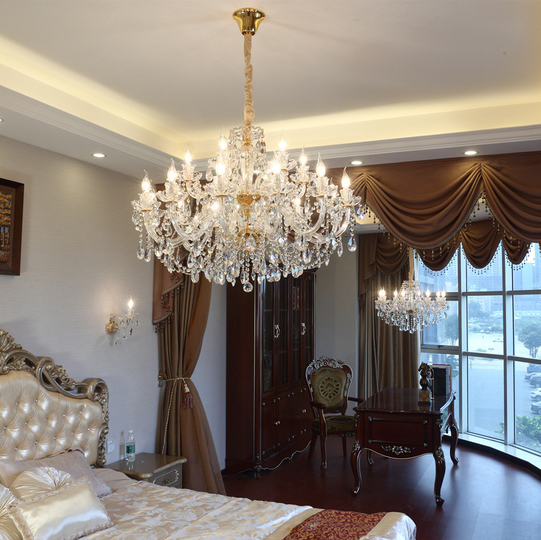 Luxury Crystal Chandelier In Living Room - Image 1
