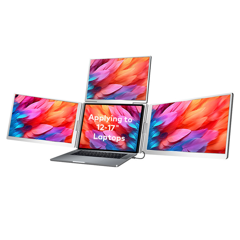 Portable Triple-screen Display Connect Three Screens With A Single Cable Laptop Secondary Display Monitor - Image 8