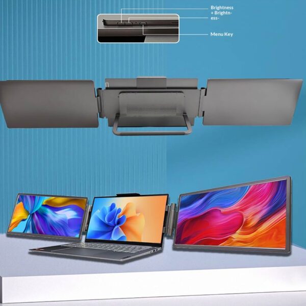 14-inch Dual-Screen Portable Monitor For Laptop External Display Extension - Image 9
