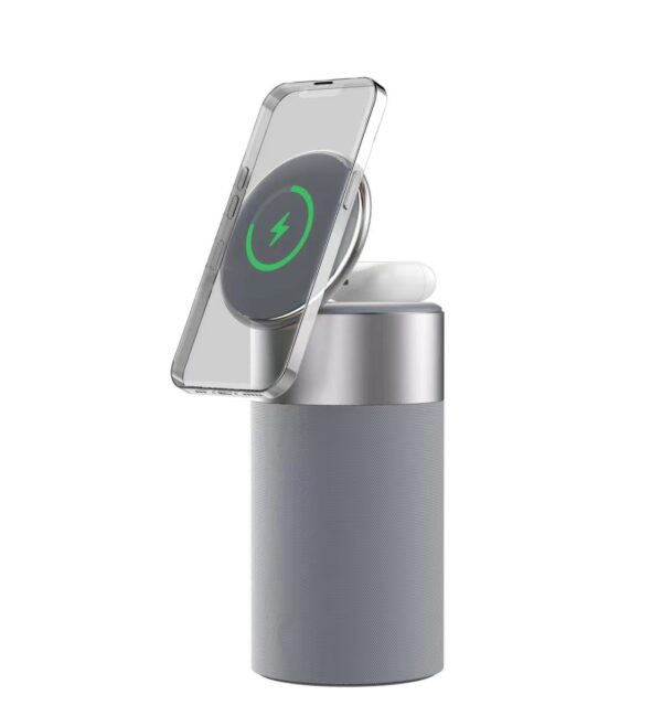 3 In 1 Multi-Function IPhone And AirPods Wireless Charger Portable Bluetooth Speaker With Touch Lamp For Home And Office - Image 21