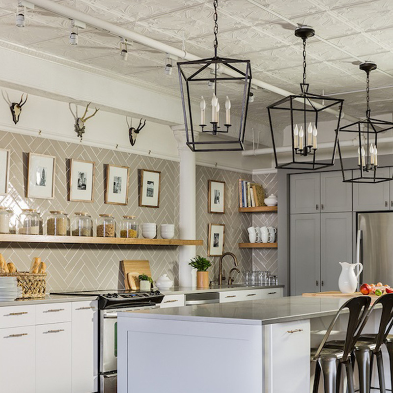 Retro Creativity Of All-copper Gold Foil Restaurant Lamp - Image 1