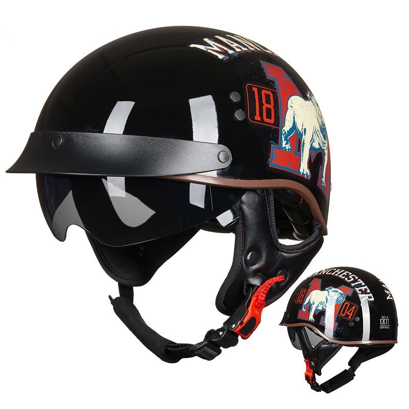 Retro Motorcycle Breathable Helmet - Image 15
