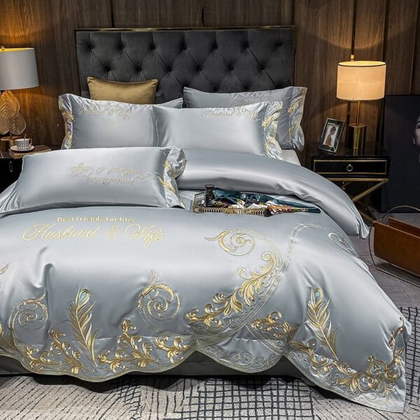 Ice Silk Quilt Sets Bed Sheets Bedding Four-piece Set - Image 70