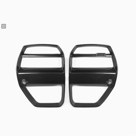 Automotive dry carbon fiber front bumper grille - Image 4
