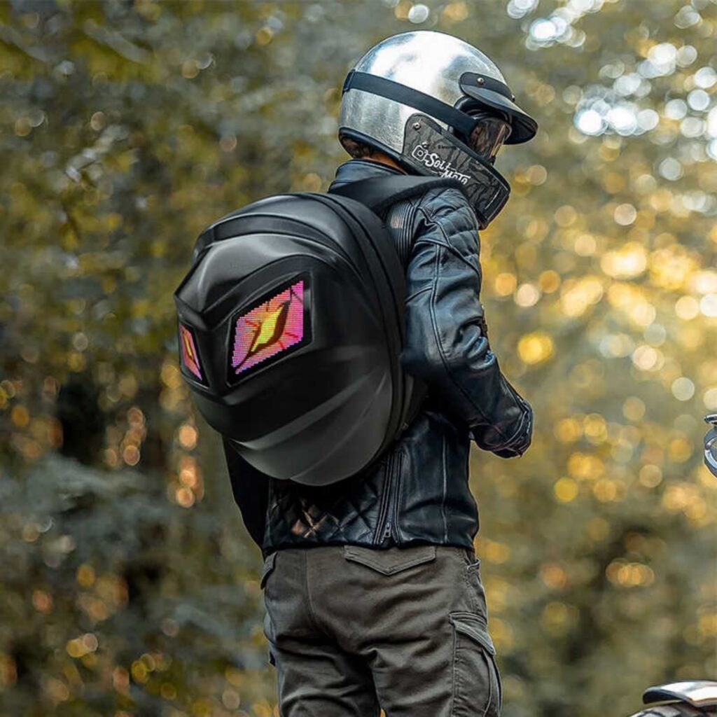 Luminous LED Waterproof Motorcycle Riding Helmet Bag