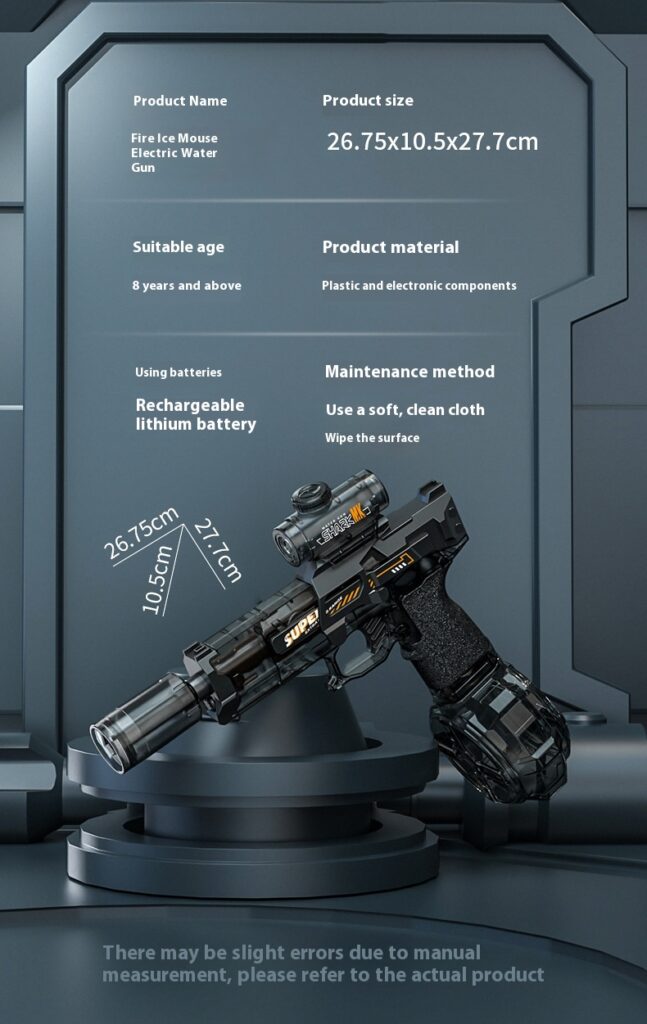 LED Lights Electric Water Guns Children Simulated Shooting Recoil Powerful Automatic Water Spray Gun Kids Summer Outdoor Toys