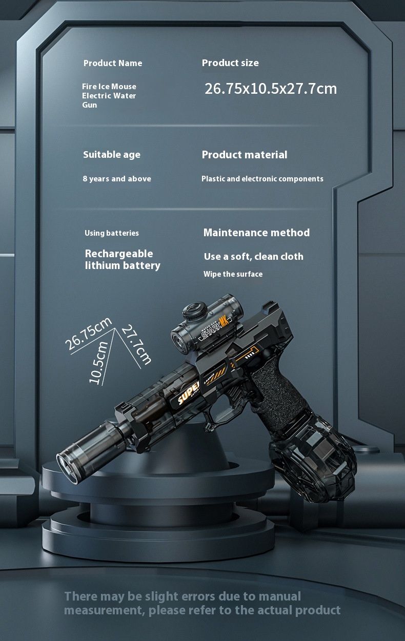 LED Lights Electric Water Guns Children Simulated Shooting Recoil Powerful Automatic Water Spray Gun Kids Summer Outdoor Toys - Image 14