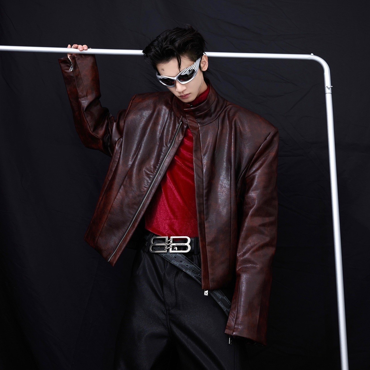 Coat Stand Collar Short Motorcycle Clothing Men - Image 23